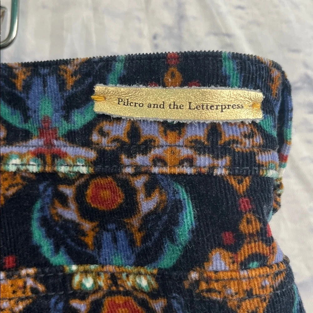 Anthropologie Pilcro Corduroy Serif Batik Pants Size 32 Skinny - Picture 4 of 9